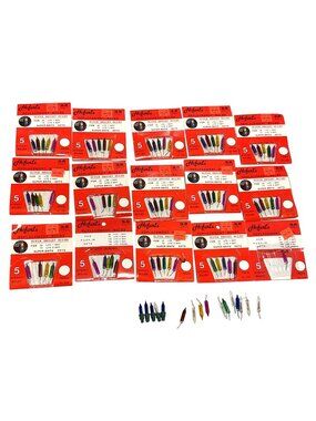 NIP Hoferts Replacement Bulbs 3.5V Push-In Sets Super Bright Multi-Color 15 Pack